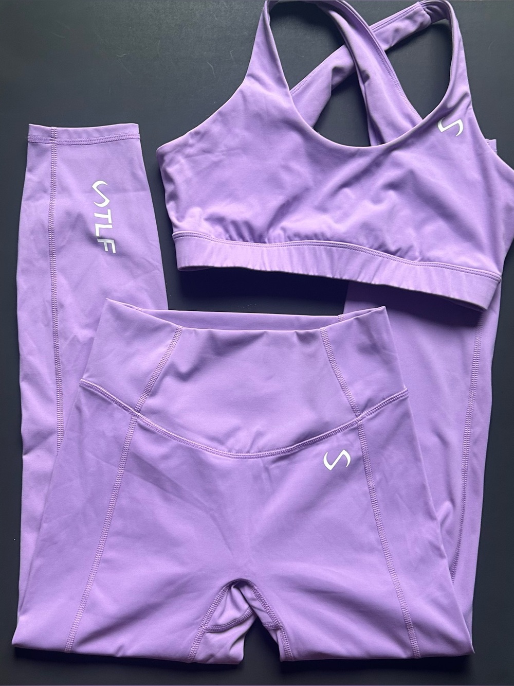 TLF 3-Piece Bundle — Purple Crush Hyper Power Set + White Tempo Tank Bra M LN